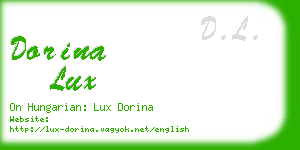 dorina lux business card